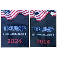 Trump 2024 (12X18 Trump 2024 USA Black Double Sided 12