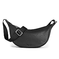 Berliner Bags Luna Leather Shoulder Bag, Small Shoulder Bag, Women's Handbag, Crossbody with Zipper, black, S