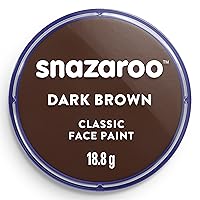 Snazaroo Classic Face and Body Paint, 18.8g (0.66-oz) Pot, Dark Brown