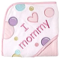 Luvable Friends Unisex Baby Hooded Towel, Pink Mom, One Size