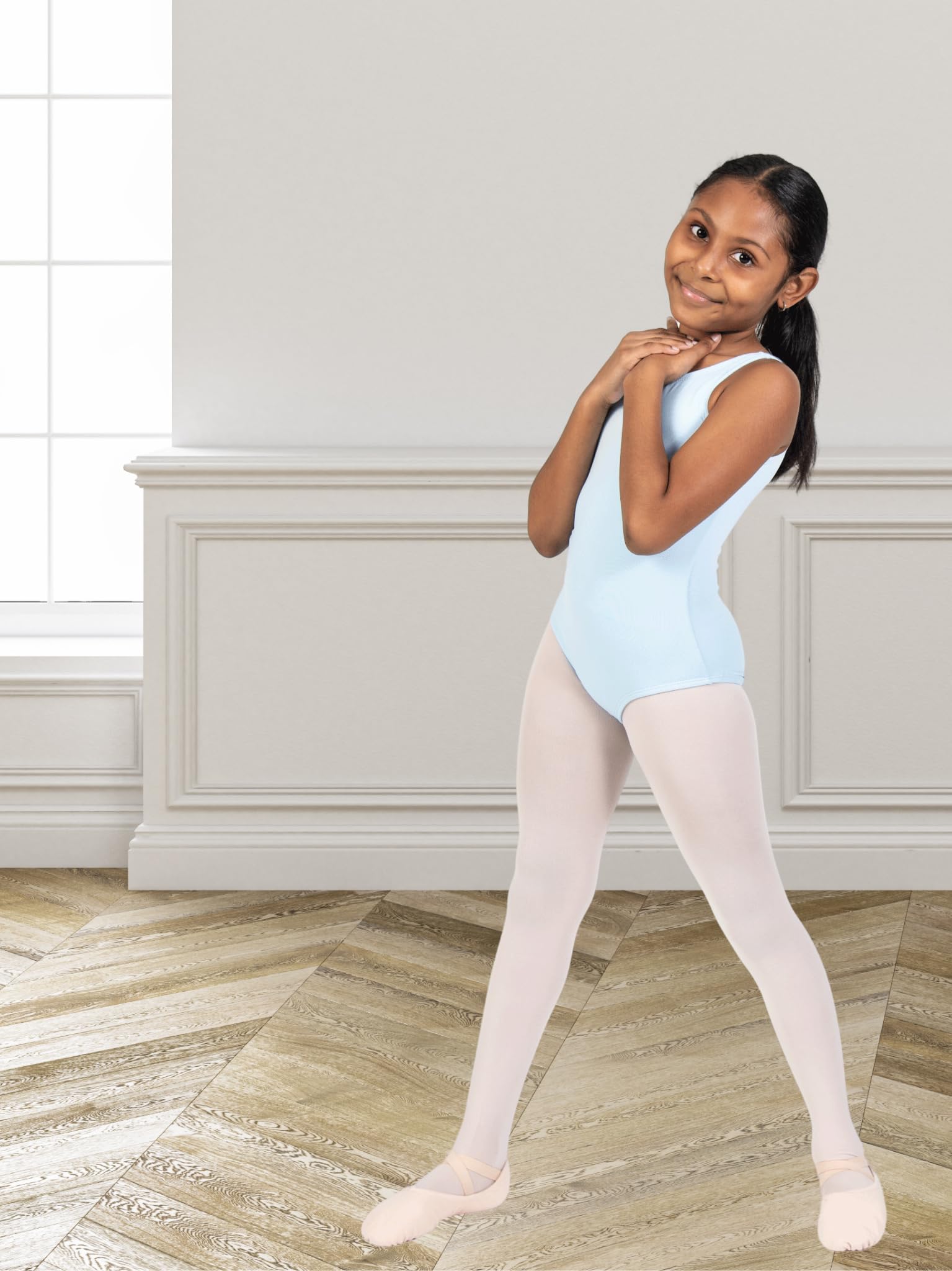 Body Wrappers C30 Girls Total Stretch Footed Tights