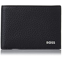 BOSS Men's Pebbled Leather Wallet, Black Oil