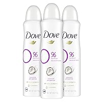 0 percent Deodorant Spray For 48 Hour Protection Coconut and Pink Jasmine Aluminum Free Deodorant 4 oz 3 Count, White, 4 Ounce (Pack of 3)