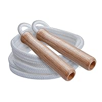 Champion Sports SR Series Classic Nylon Jump Rope with Wood Handles - Multiple Lengths