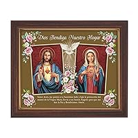 Inspirational Framed Print, 12.5 x 10-Inch, God Bless Our Home-Spanish