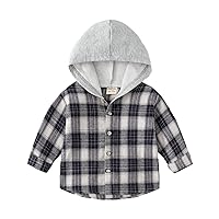 Youth Medium Shirt Toddler Boys Long Sleeve Winter Autumn Hoodie Shirt Tops Coat Outwear For Babys Clothes Boy