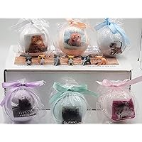 Kittens in Basket: 6 Adorable Kittens Hiding Inside Each Colorful Bath Bomb, XL 5 oz Each (6 Count) Pack of 1, Multicolor