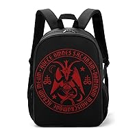 Zodiac Baphomet Funny Backpack Travel Daypack Casual Shoulder Bag with Adjustable Straps for Hiking Camping