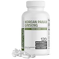 Bronson Korean Panax Ginseng Supports Energy, Endurance & Vitality + Memory and Mental Performance, 120 Capsules