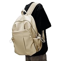 Basic casual daypack,College high-school bookbag for women/men,Aesthetic lightweight backpack,Children backpack,Student backpack for teens girls boys, Khaki…