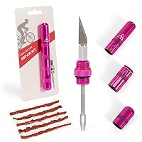 Tubeless Bike Tire Repair Kit for MTB and Road Bicycle Tires, Puncture Kit Include Bacon Strips Embedding Tool