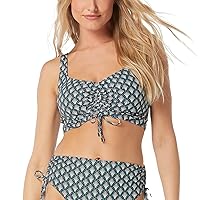 Coco Reef Elevate Bra Sized Shirred Front Underwire Bikini Top — Microluxury Swim Top