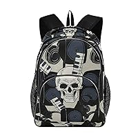 ALAZA Abstract Music Modern Pattern Skull Piano and Guitars Backpack Daypack Laptop Work Travel College Bag for Men Women Fits 15.6 Inch Laptop