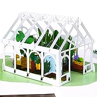 Ribbli Greenhouse Pop Up Card, Pop Up Birthday Card, Anniversary Card, Valentines Day Cards, Mothers Day Card, for Women Mom Wife Daughter Grandma Girlfriend Niece Girl, with Envelope