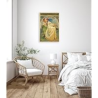 RYLJCZ Princess by Mucha Alphon - Oil Painting Reproduction- Vintage Wall Art Canvas Prints- Famous Artwork Poster for Living Room Decor 70x105cm(27.6x41.4in) Only Canvas