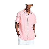 Nautica Men's Sustainably Crafted Linen Short-Sleeve Shirt