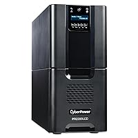 CyberPower PR2200LCD Smart App Sinewave UPS System, 2200VA/1980W, 10 Outlets, AVR, Tower