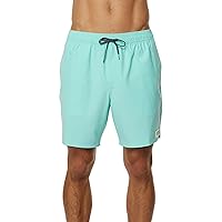 O'NEILL Men's 17 Inch Solid Volley Boardshorts - Elastic Waist Quick Dry Swim Trunks for Men with Stretch Fabric and Pockets