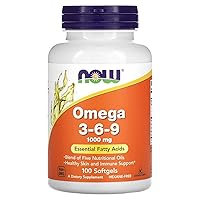 NOW Foods Omega 3-6-9, 1,000 mg, 100 Softgel