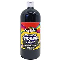 Cra-Z-Art Washable Tempera Paint Black 32oz, 1 count (pack of 1)