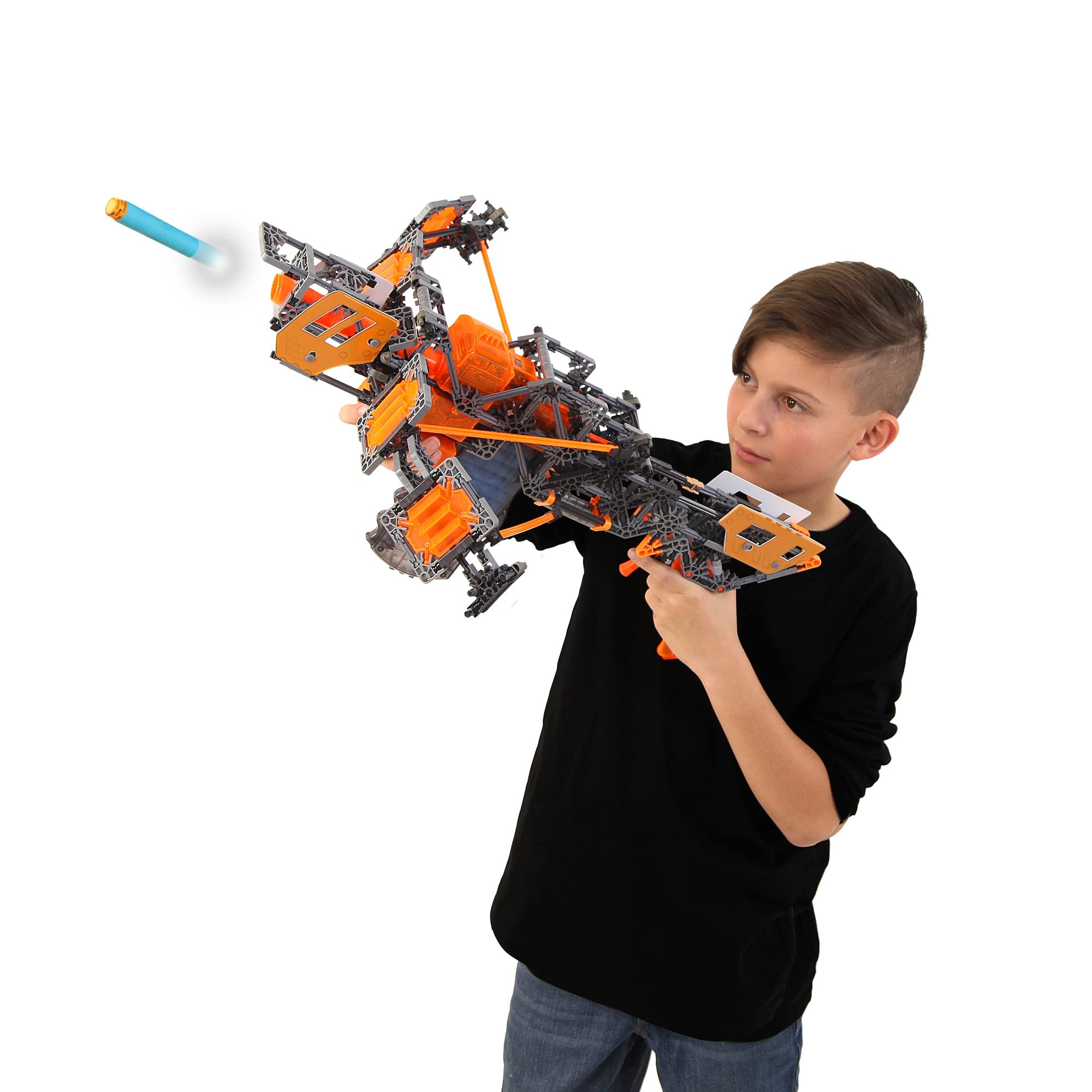 K'NEX Cyber-X C10 Crossover Legacy with Motor - Blasts up to 60 ft - 460 Pieces, 7 Builds, Targets, 10 Darts - Great Gift Kids 8+