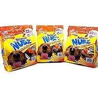 Nylabone Natural Nubz Edible Dog Chews Value Pack of 66ct. / 7.8 lbs. Total (3 x 2.6 lb / 22 ct Bags)