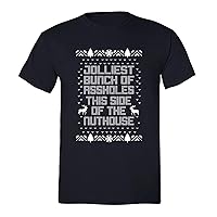 Men's Bunch Assholes of Nuthouse Ugly Christmas Crewneck Short Sleeve T-Shirt
