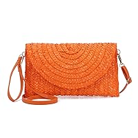Oweisong Straw Purses for Women Summer Beach Straw s Clutch Purses Crossbody Bag Handmade Women Envelope Handbag Wallet