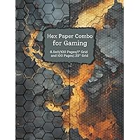 RPG Combo Hex Paper for Planning and Designing Wargaming Terrain: 1 and .25 Inch Hexagonal Grid Paper for Map Drawing, 200 Pages RPG Combo Hex Paper for Planning and Designing Wargaming Terrain: 1 and .25 Inch Hexagonal Grid Paper for Map Drawing, 200 Pages Paperback