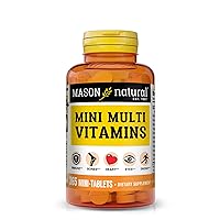 MASON NATURAL Mini Multi Vitamins, Vitamins A, C, D3, E, B1, B2, B3, B6, B12, Folate and Calcium for Overall Health, 365 Tablets