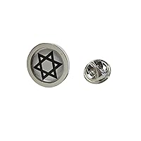 Bordered Religious Star of David Pendant Lapel Pin