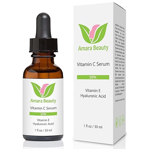 Vitamin C Serum for Face 20% with Hyaluronic Acid & Vitamin E, 1 fl. oz.