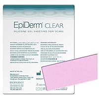 Epi-Derm Keloid C-Strips, Silicone Gel Sheeting for Scars, Ideal for C-Section, Tummy Tuck, Hysterectomy & Cardiac Surgery Scars, Premium Grade Scar Sheets, Reusable 1.4x6 in -1 Pack, Clear