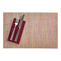 Restaurantware Carmel Mesh 16 x 12 Inch Table Placemats Set Of 6 Woven Washable Placemats - Heat Tolerant No Stain Kaleidoscope Vinyl Kitchen Placemats Waterproof Easy To Clean