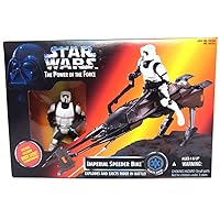 Star Wars Power of the Force Imperial Speeder Bike with Biker Scout Action Figure
