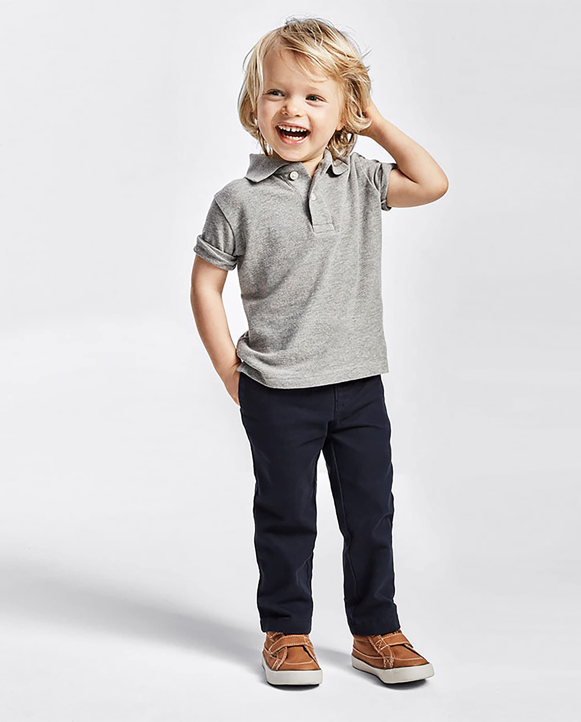 The Children's Place Baby Boys' and Toddler Short Sleeve Pique Polo