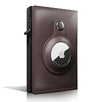 Slim Leather Wallet with RFID Blocking Technology, Mocha Color, for Men