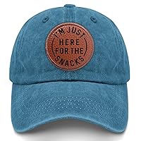 l'm just here for The Snacks Dad hat Funny Outdoor Hats Gifts for Daughter Who Like Engraved,Summer Caps Suitable