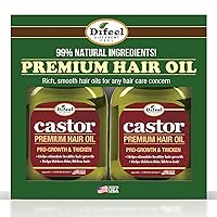 Difeel Pro-Growth & Thicken Premium Castor Hair Oil 7.1 oz. - Deluxe 2-PC Gift Set