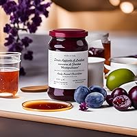 Andy Anand Sugar Free Plum Hand Made Preserves Jams, Only 1 ingredient, made with Fresh Fruit Plucked and Canned Same Day, Made in Italy. Non GMO, Vegan and Gluten Free