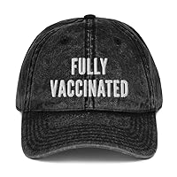 Fully Vaccinated Hat (Embroidered Vintage Cotton Twill Cap) Pro Vaccines