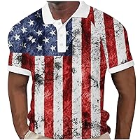 Men's American Flag Graphic T-Shirt 4th of July Short Sleeve Shirt for Men Independence Day Patriotic Shirts Top