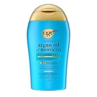 Renewing + Argan Oil of Morocco Conditioner, Damage Repairing Conditioner + Argan Oil to Help Strengthen & Repair Dry, Damaged Hair, Travel Size, TSA-Compliant, 3 fl. oz