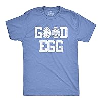 Mens Good Egg T Shirt Funny Easter Sunday Painted Eggs Tee for Guys