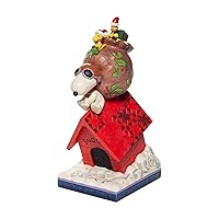 Enesco Jim Shore Peanuts Snoopy Flying Ace Delivering Gifts Figurine, Multicolor