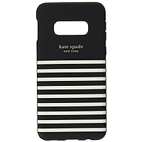kate spade new york Protective Hardshell Case (1-PC Comold for Samsung Galaxy S10e- Soft Touch Comold Feeder Stripe Black/Cream/Gold Logo