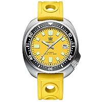 Steeldive SD1974, 6105 Turtle Captain Willard, NH35, Sapphire, Yellow, Bracelet and Rubber Strap, BNIB