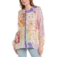 Johnny Was Women's Printed Button Down Blouse