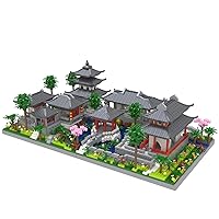 Architecture Chinese Style of Suzhou Garden (Set 2# Center of Courtyard) Micro Block,Classical Famous Building Block Set,Asian Cultures,3888PCS for Adults & Kids