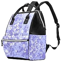Block of Purple Diaper Bag Backpack Baby Nappy Changing Bags Multi Function Large Capacity Travel Bag